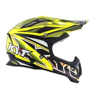 Casco KYT MX Stripe Giallo Fluo L