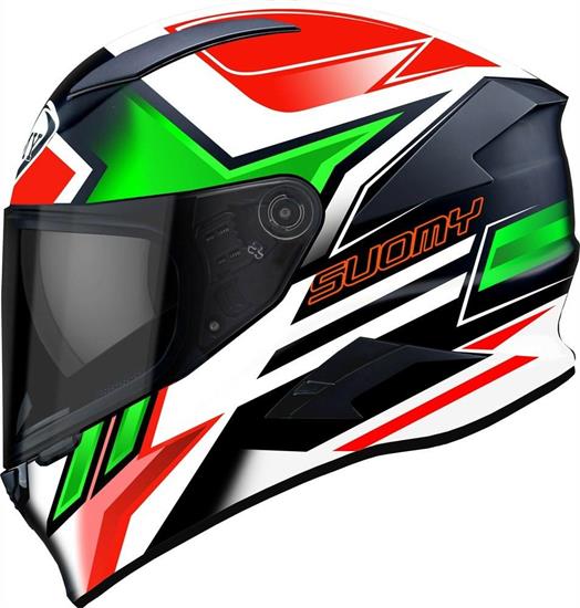 Casco Suomy Speedstar Asymmetric Verde-Rosso S