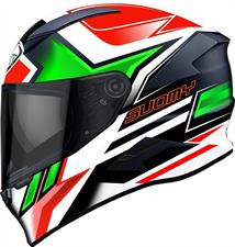 Casco Suomy Speedstar Asymmetric Verde-Rosso S