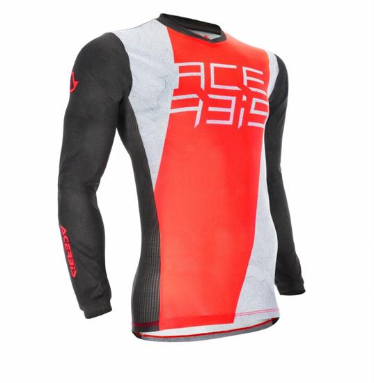 Maglia Acerbis MX J-Track One Bianco Rosso XL