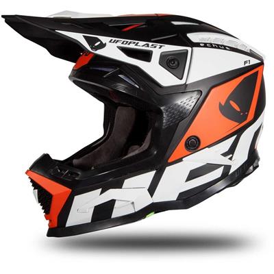 Casco Ufo Echus Nero-Bianco-Arancio L